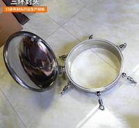 304不锈钢<em>食品</em>级手孔 耐压压力法兰圆人孔 吊环圆形孔盖 压力人孔
