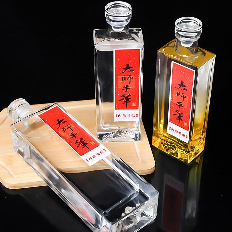 500ml加厚透明原浆酒瓶 观山酒瓶  郓城富兴酒类包装
