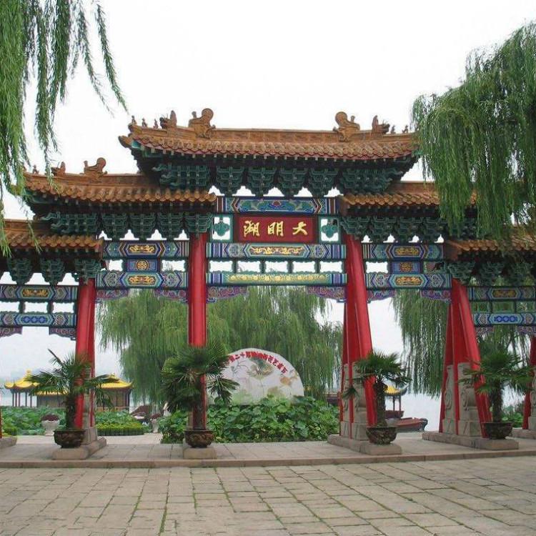 成都古建大门 同创友德 古建门头 防腐木古建
