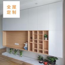 厦门全屋定制家具厂客厅集美同安海沧翔安思明湖里电视柜定制高光镜面背景墙柜定做客厅储物壁柜整体设计