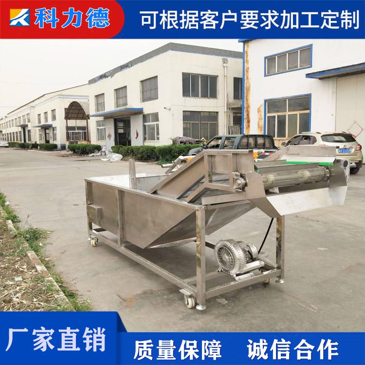 全自动海带漂烫机 变频调速油菜杀青流水线 气泡臭氧清洗机 青菜漂烫预冷流水线