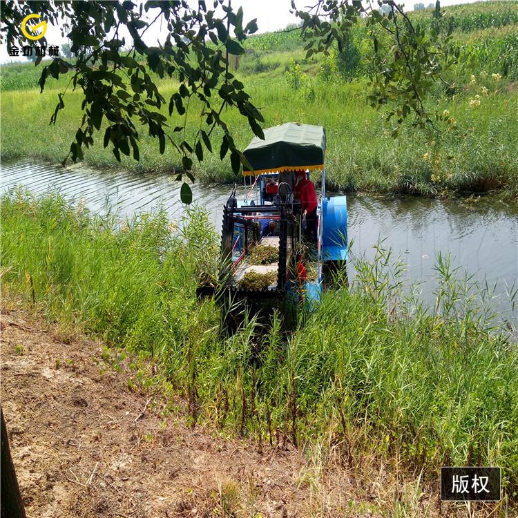 全自动液压水草收割船 湿地公园保洁船 清漂船 垃圾打捞船