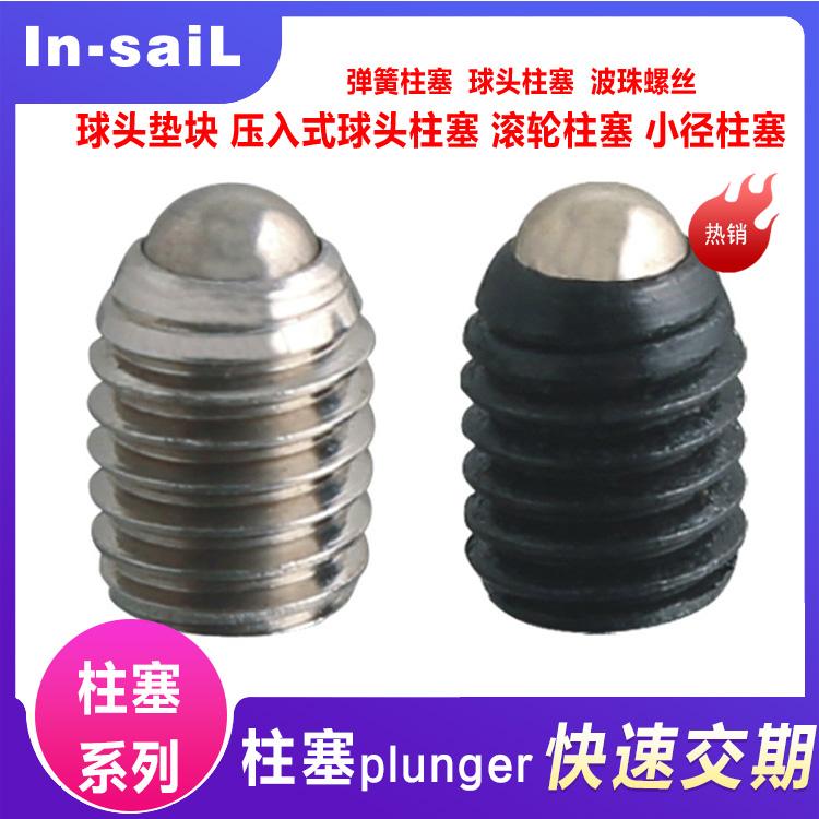 GN 615.3-M5-KN-PFB 一字槽球头柱塞 内六角孔波珠紧定生产厂家