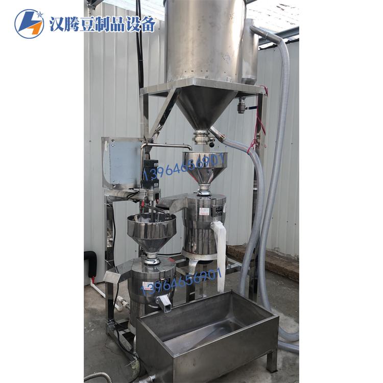 大型豆制品加工机械 大型两联磨浆机组 自动吸豆磨浆机
