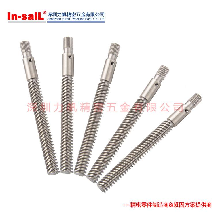 深圳精密微型轴加工 精密传动轴  不锈钢丝杆轴 螺纹轴生产
