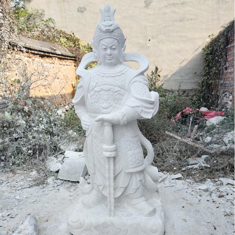 曲阳石雕汉白玉韦陀佛像人物雕塑寺庙寺院落地摆件支持来图定制