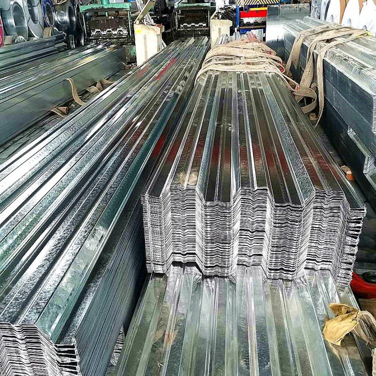 商丘90型镀锌楼承板厂家直销价格 商丘YX75-230-690型建筑压型钢板实体工厂  郑州瑞天
