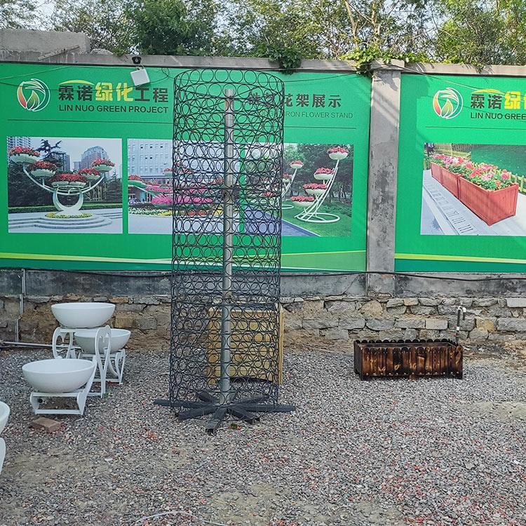 霖诺绿化 铁艺花柱造型 铁艺花柱定制