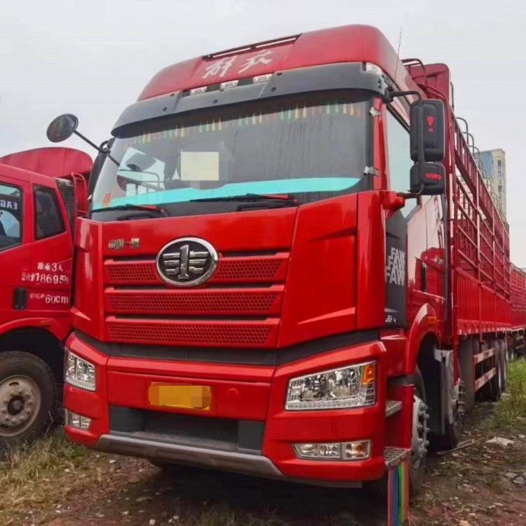 二手解放J6载货车9米6高栏 解放J6货车多少钱  前四后八 460马力 国五排放 首付8万 可提档 可按揭
