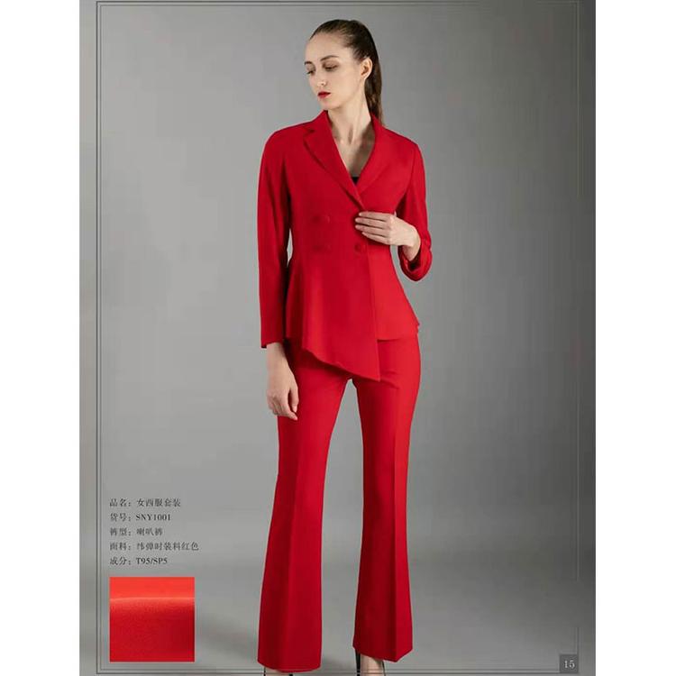 嘉纳服饰职业装女套装 聚酯纤维材质 西装定制厂家