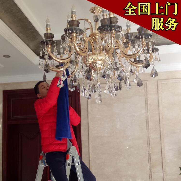 光明区 家装别墅宴会厅客厅 ktv走廊灯具 安装大型酒店工程灯具定制    上门清洗水晶灯安装服务一条龙