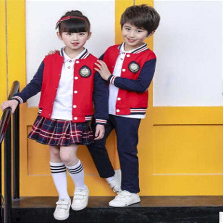 厂家长期定制批发校服 中小学生校服班服英伦风运动儿童套装定制