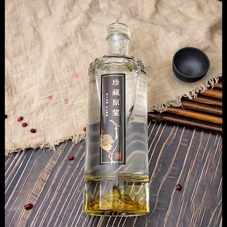 开山火山观山酒瓶晶白料白酒瓶  郓城富兴酒类包装
