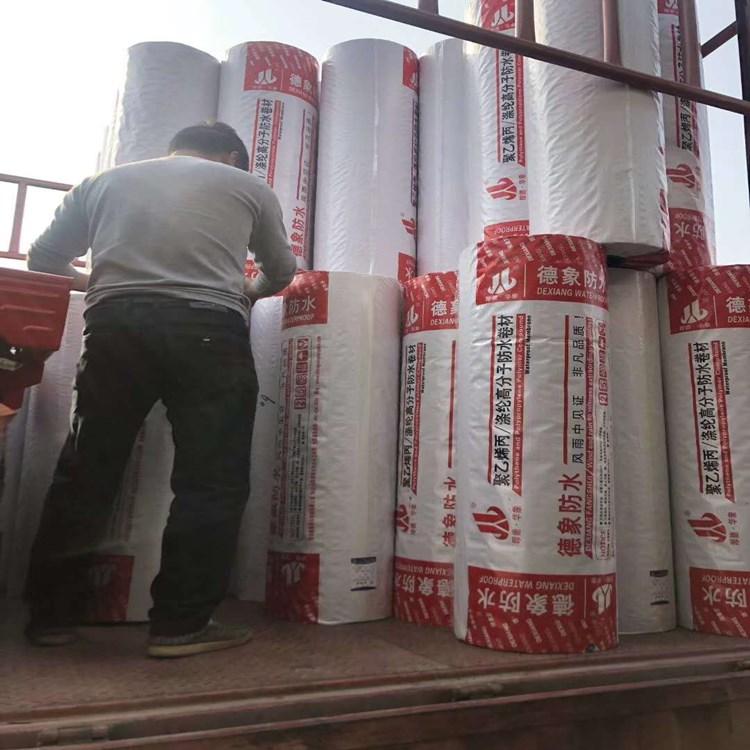 丙纶防水卷材 德象牌蓝恩牌 聚乙烯丙纶布卷材 金属铝耐根穿刺涤纶 复合防水卷材 设备生产商