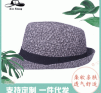 定制生产创意款织麻绳小礼帽爵士帽男英伦小礼帽色遮阳帽卷边巴拿马草帽