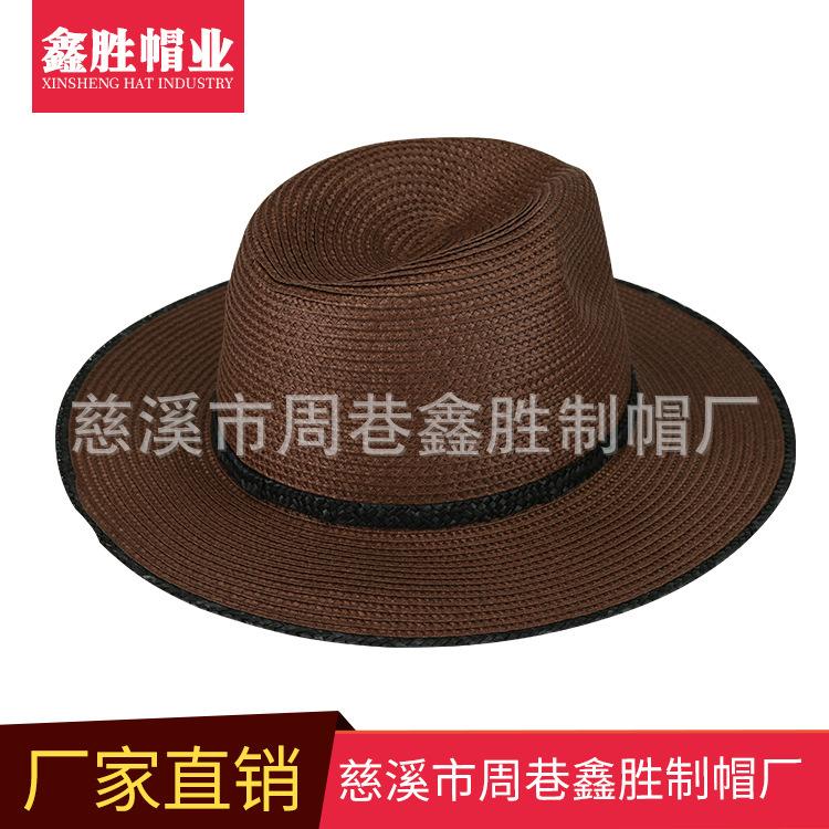 厂家长期现货供应批发PP草帽夏天休闲草帽遮阳草帽复古牛仔帽户外旅游草帽