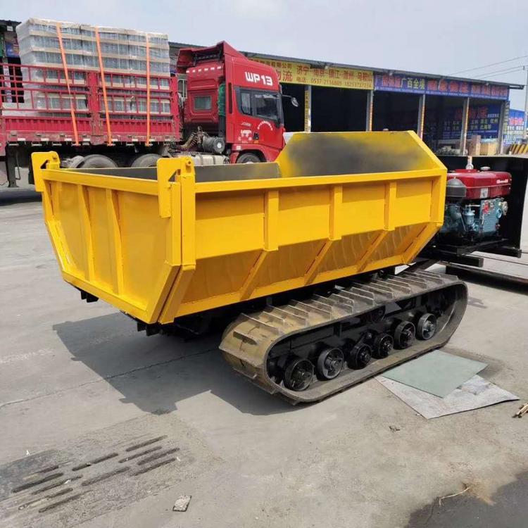 柴油履带货物运输车 矿用四不像运输车工程液压双顶自卸运输车