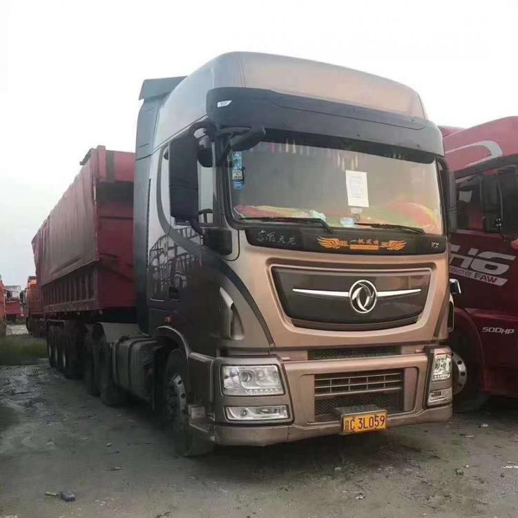 天龙旗舰半挂牵引车️2年8个月520马力康机