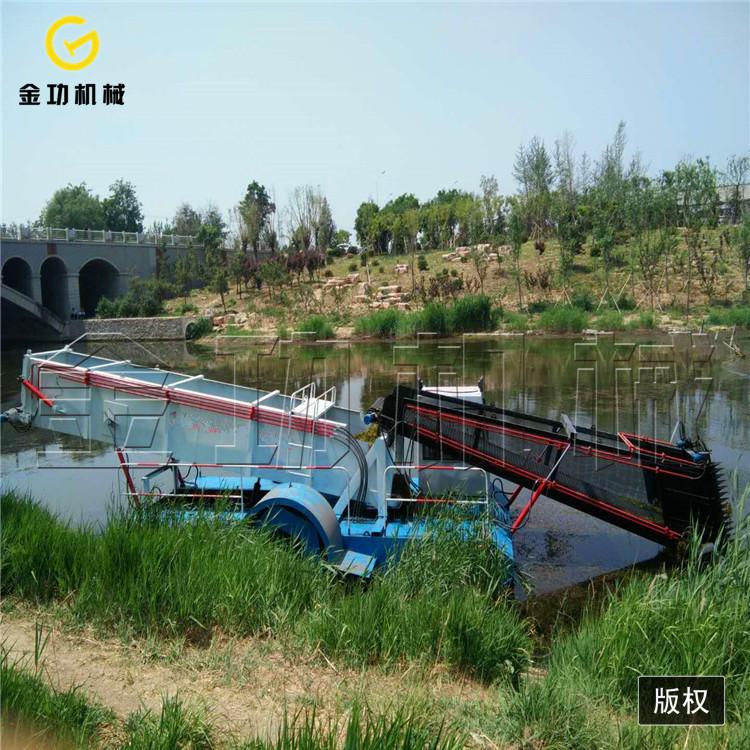 银川厂家出租出售全自动液压水草收割船 湿地公园保洁船 清漂船 垃圾打捞船现货出售