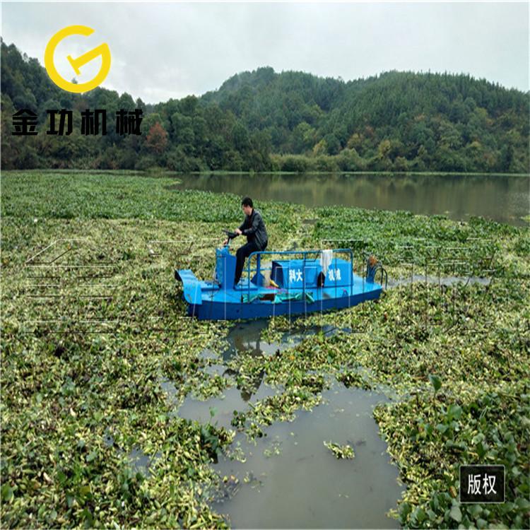 广州虾塘蟹塘水库河道水葫芦碎草船  小型粉碎船  水草粉碎船生产厂家小型碎草机设备