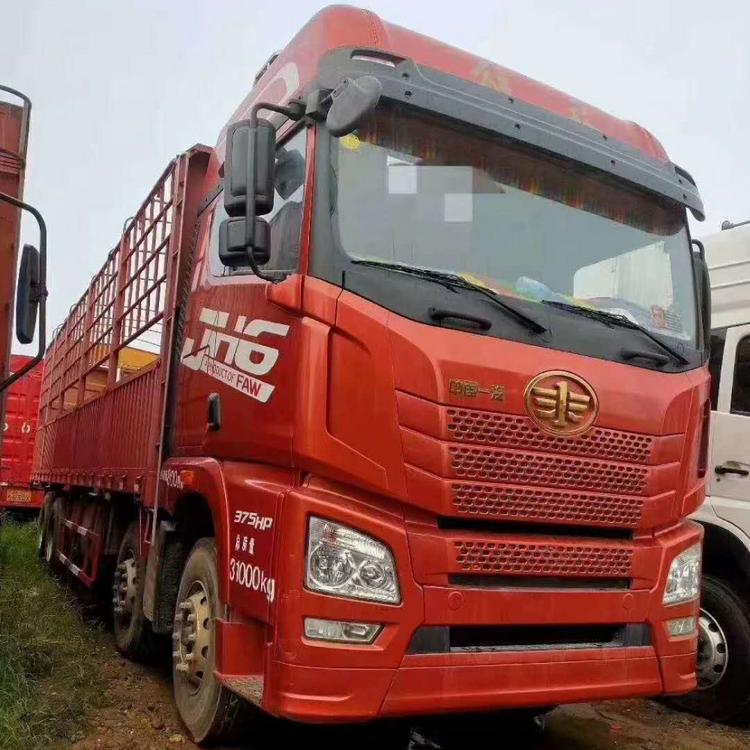 二手货车 解放前四后八9米6苍栏 375马力