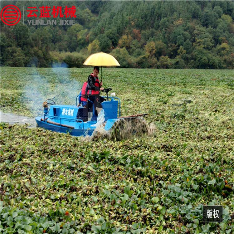 池塘水库半自动水葫芦粉碎船  小型水藻水花生破碎机   水草粉碎船