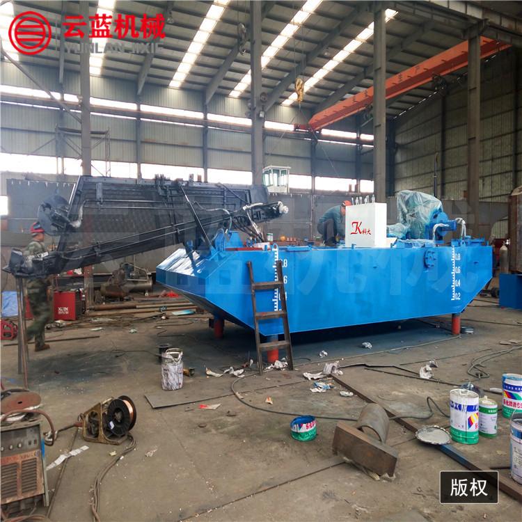 河南郑州小型半自动垃圾打捞船  河道水库保洁船 生产厂家 水葫芦打捞船
