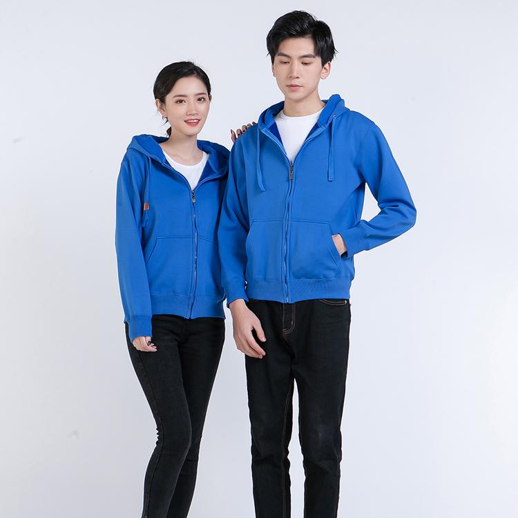 新款拉链超柔帽衫 男女卫衣 情侣款 工作服 团体可来图定制印花
