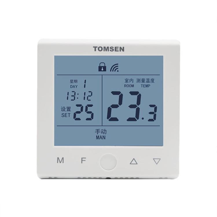 鹏奥加工销售编程温控器 触屏智能温度控制器 电地热采暖温控器