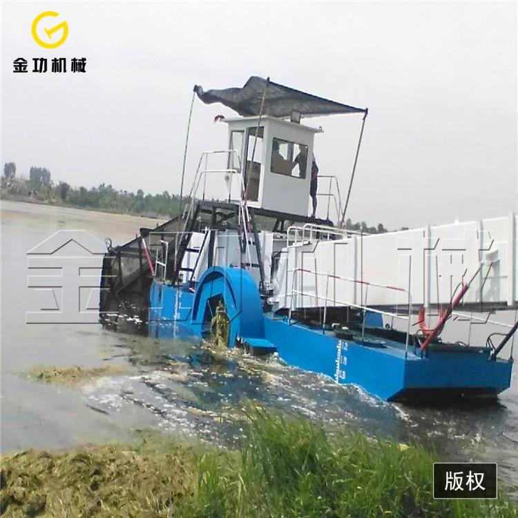 全自动水陆两栖割草船 水草收割打捞设备