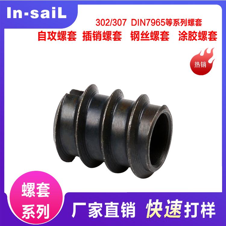DIN7965内外牙螺套 一字开槽螺套 In-saiL专业制造