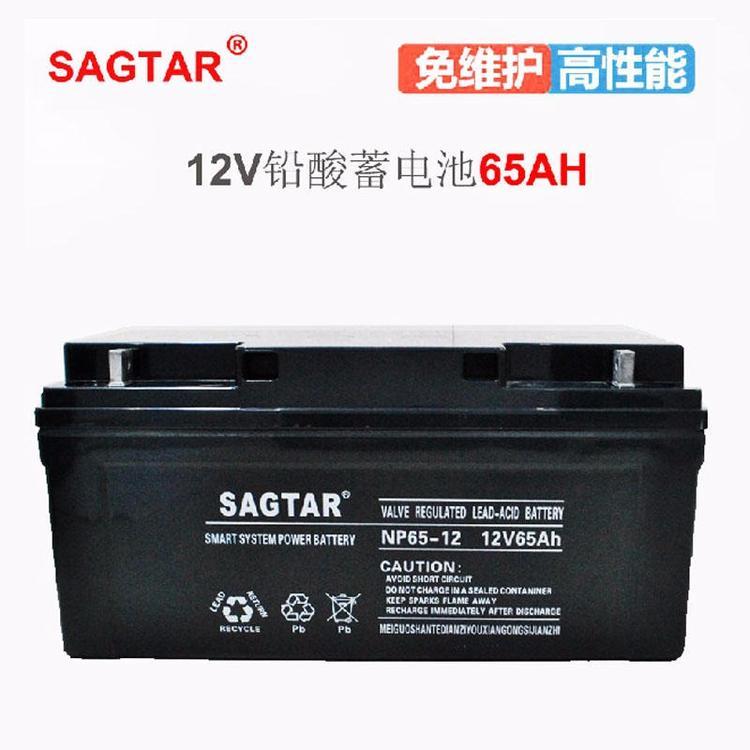 SAGTAR蓄电池NP65-12 12V65AH储能铅酸阀控式免维护UPS蓄电池