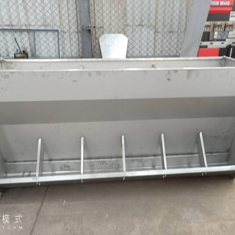 不锈钢猪食槽 料槽 双面保育育肥 大猪自动下料 单面加厚补料小猪用