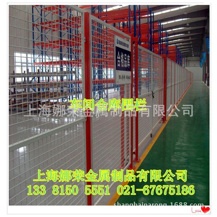 喷塑车间铁丝围网 车间隔网 表面处理金属框架 双开门隔离栅
