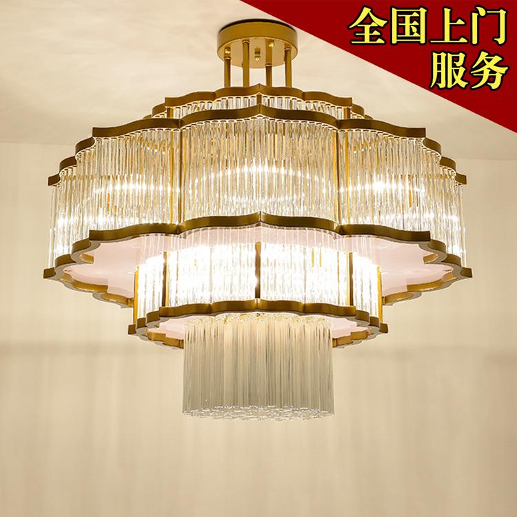 罗湖区休闲会所银行大厅大堂ktv水晶灯清洗  非标工程灯具玻璃灯水晶吊灯维修定制