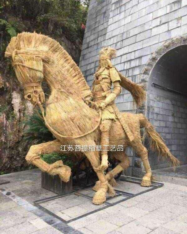 河南稻草工艺品  稻草人工艺品 园林景观稻草工艺品   稻草仿真卡通人物造型  大型草雕稻草工艺品定制  来图定制稻草工艺品