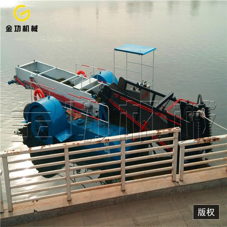 小型多功能全自动割草船水葫芦打捞船 厂家电话 水面垃圾打捞船