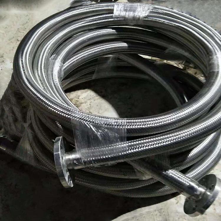 吉佳DN50100 125 150法兰式金属软管波纹管不锈钢工业化工管道编织波纹管厂家定制