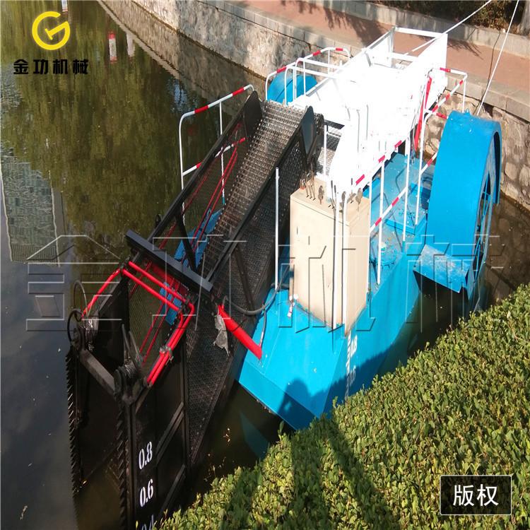 德州电动水上割草船 全自动割草船水葫芦打捞设备 垃圾打捞船价格