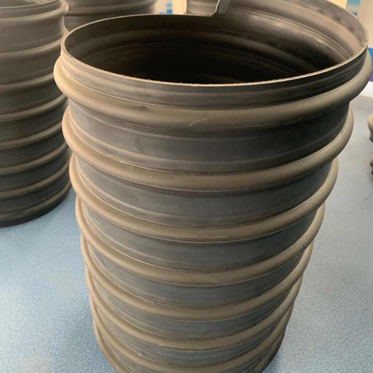 西安联塑经销商 HDPE钢带波纹管 大口径钢带管