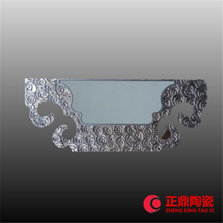 门把手镶嵌青花瓷片 金属门镶嵌青花瓷板画