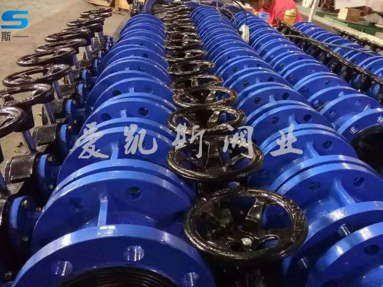 爱凯斯阀业 阀门厂家直销 法兰/对夹式铸钢WCB手动软密封D341X/371X-10-16KG压力软密封蝶
