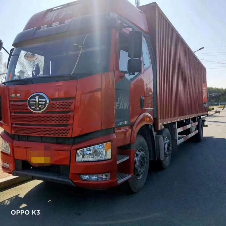 解放J6  9.6米厢式货车  280马力 带全保 轮胎八成新 高配带驻车空调 带定速巡航