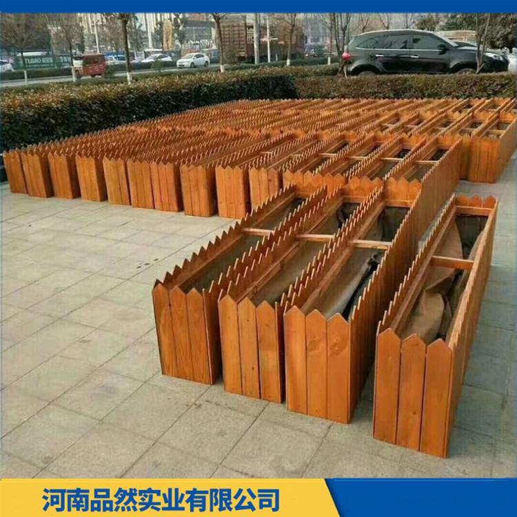 小区防腐木木花箱 河南防腐木花箱定制 郑州品然 品质可靠