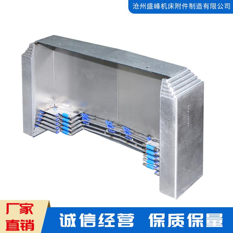 机床伸缩防尘罩 导轨钢板防护罩 高速钢板导轨防护罩
