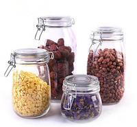 旭淼厂家直供450ml密封透明罐_1000ml不锈钢卡扣<em>食品</em>罐_3000ml杂粮玻璃收纳蜂蜜瓶可定制