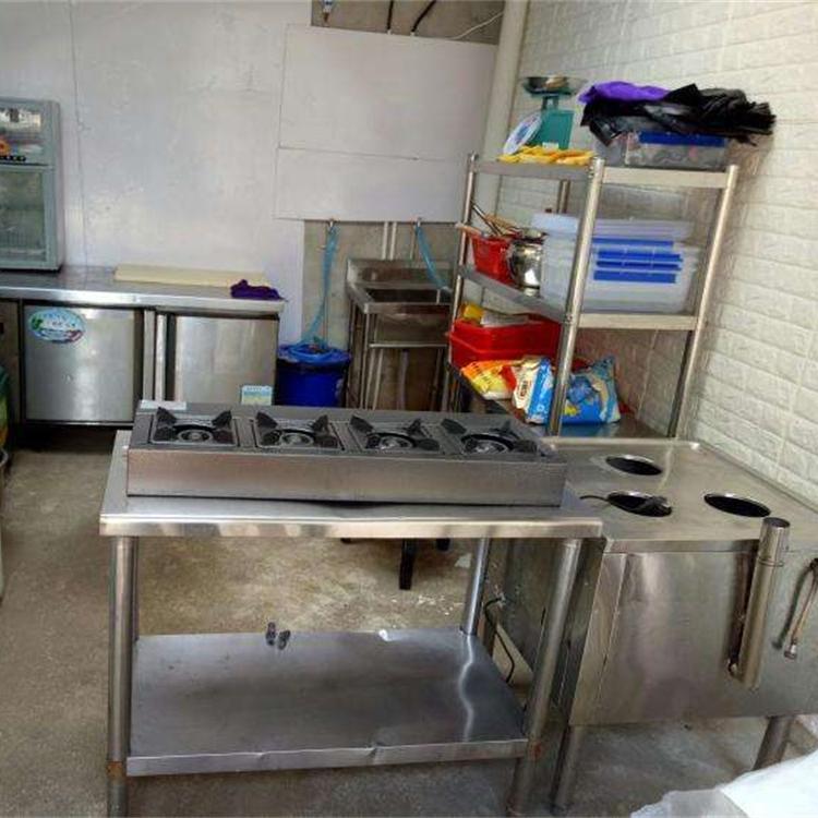 饭店碗柜橱柜 酒店厨房后堂货架高价回收