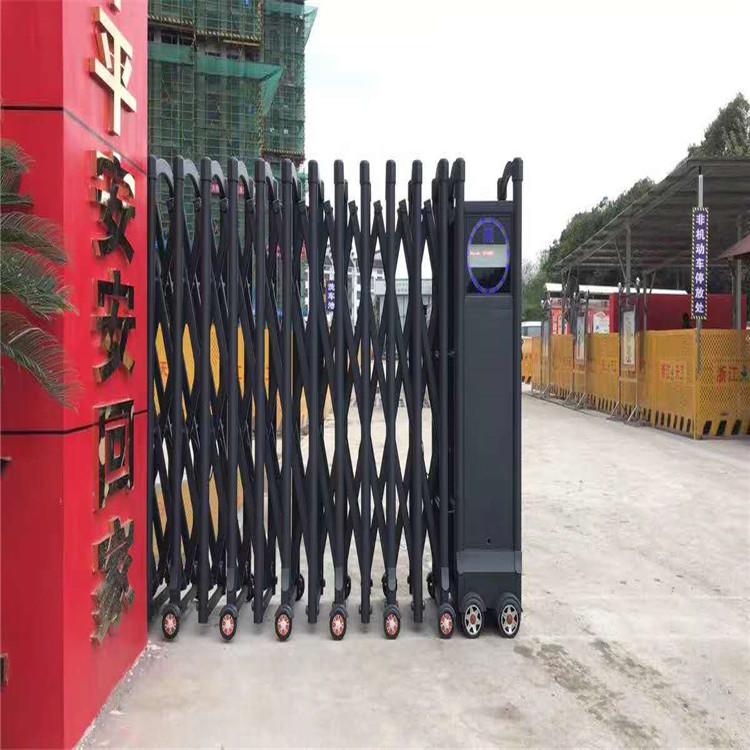 伸缩门 学校小区无轨电动门 封板伸缩门 伸缩折叠大门定制