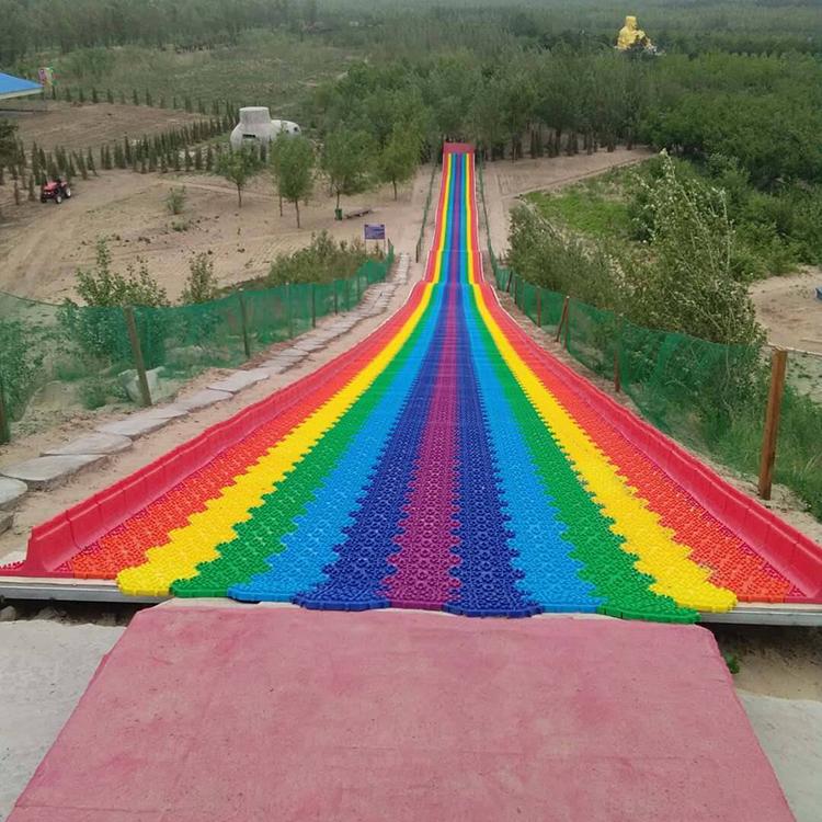 七彩滑道安装 网红同款七彩滑道 彩虹滑道价格