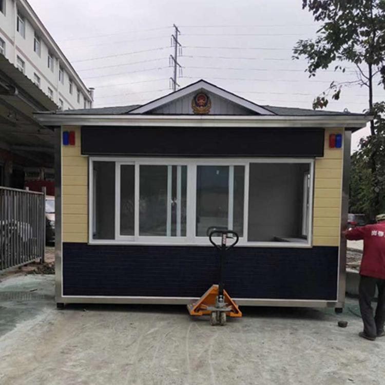 厂家定制成都彩钢岗亭 小区治安亭停车场收费亭 城管彩钢岗亭